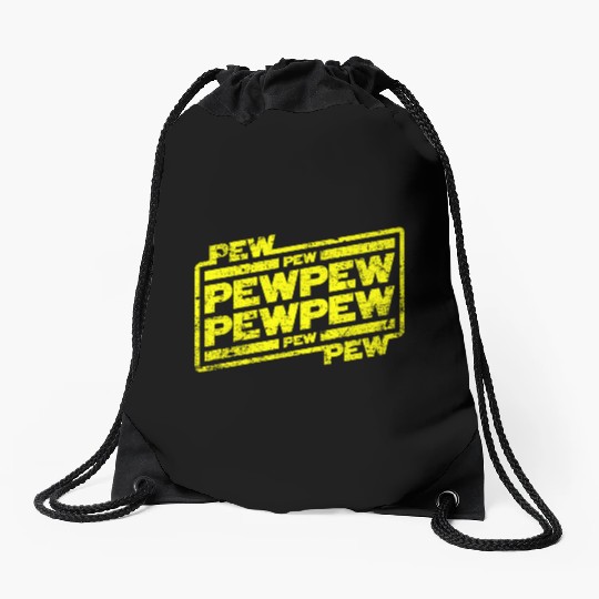 Pew Pew Pew Drawstring Bags