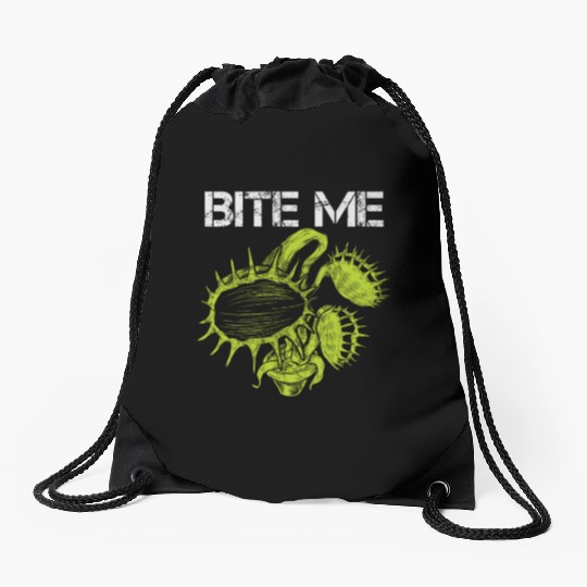 Carnivorous Plant Venus Fly Trap Lover Bite Me Drawstring Bags