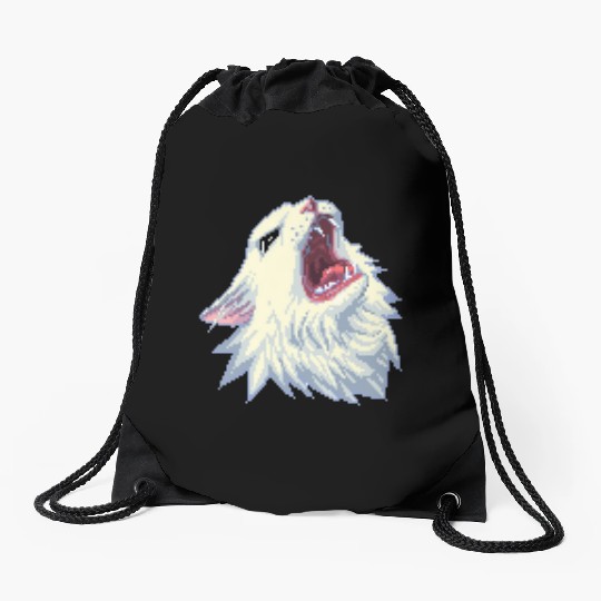 8 bit Screamin Thurston the Cat meme 2 Drawstring Bags