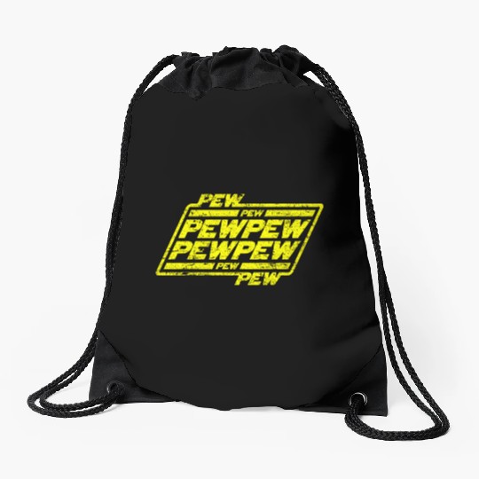 Pew Pew Pew Drawstring Bags