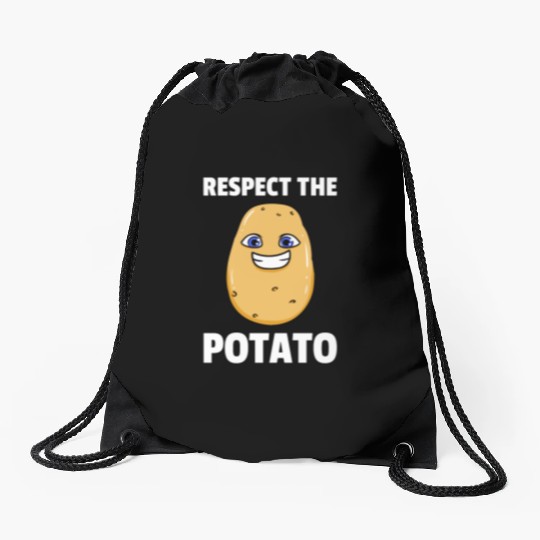 Respect The Potato Drawstring Bags