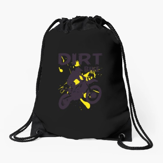 Dirt Bike Rider, I love Dirt Bikes, Dirt Bike Fan Drawstring Bags