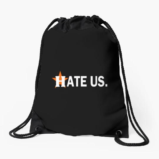 hate us houston astros Drawstring Bags
