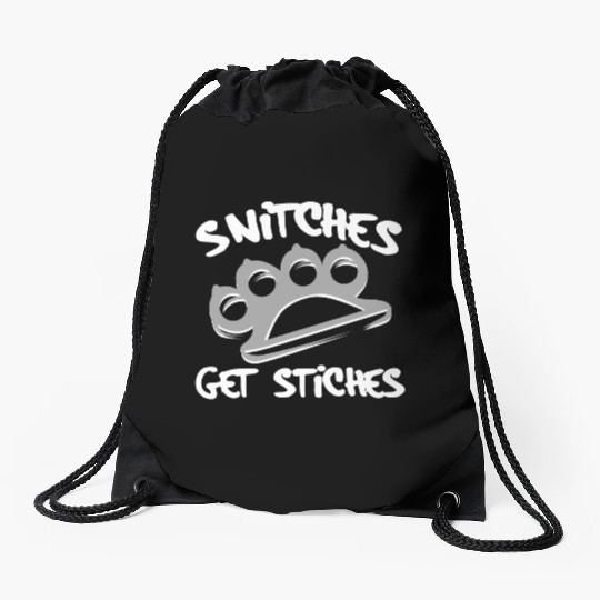 Cool Thug Life Drawstring Bags For Gangster "Snitches Get