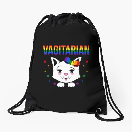 vagitarian venom Drawstring Bags
