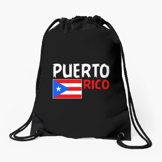 Puerto Rico Roots, Puerto Rican Flag, Puerto Rico Drawstring Bags
