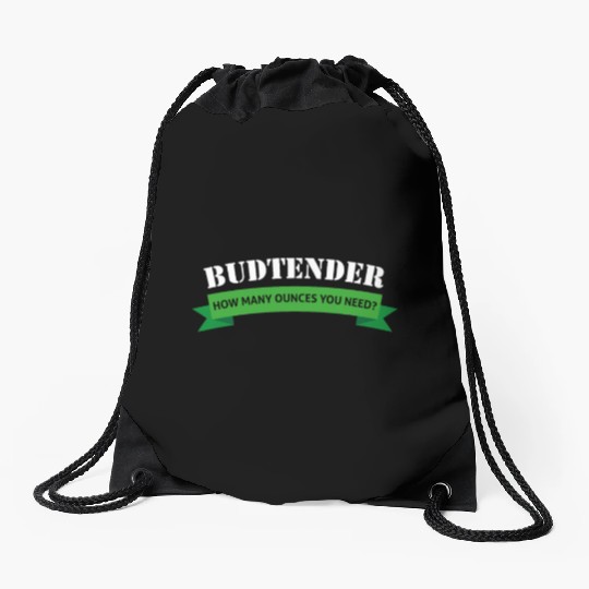 Budtender Design Hemp Dispensary Medical Marijuana Drawstring Bags