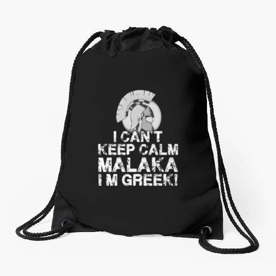 Greek Sparta Helmet Greece Malaka Hellas Drawstring Bags