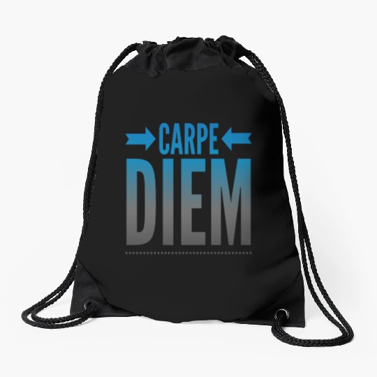 carpe Diem Drawstring Bags