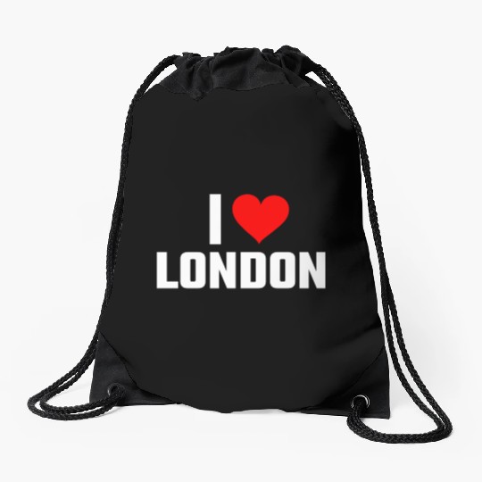 I love London Drawstring Bags