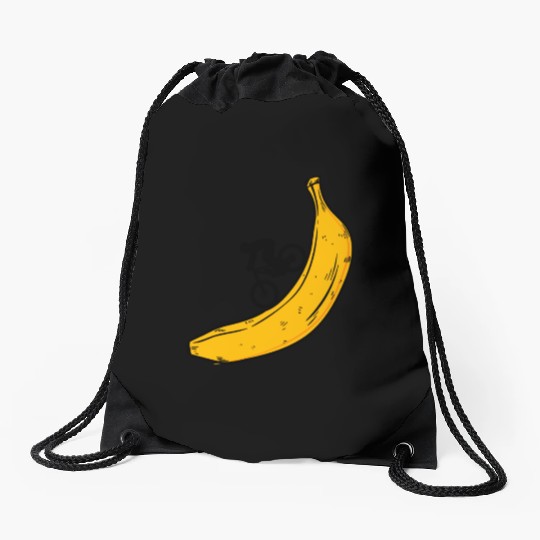 banana downhill Biker Drawstring Bags