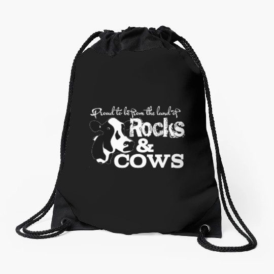 Rocks & Cows Rural Minnesota Drawstring Bags