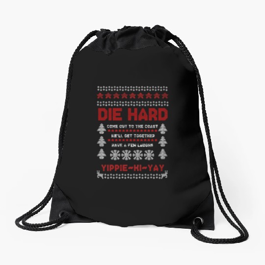 Die Hard Christmas Jumper Drawstring Bags