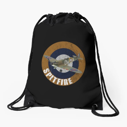 Famous WW2 Planes Supermarine Spitfire Drawstring Bags