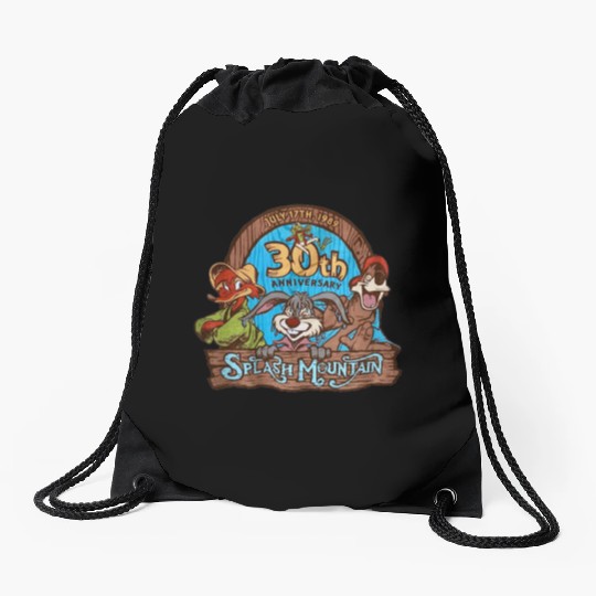 splash mountain Drawstring Bags