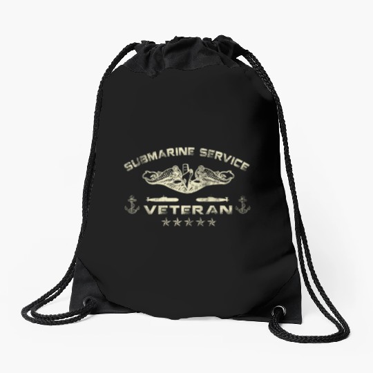 Vintage US Navy Submarine Service Veteran Drawstring Bags