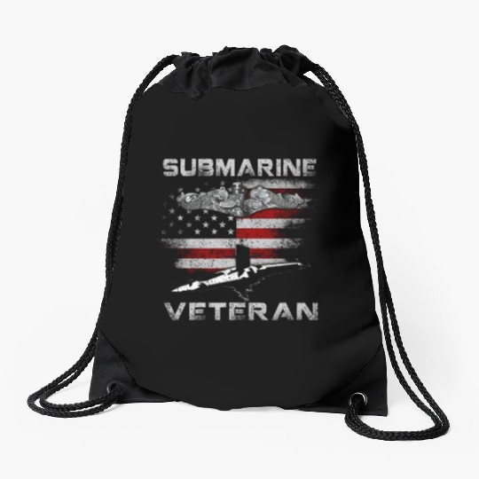 Vintage US Navy Submarine Service Veteran Drawstring Bags