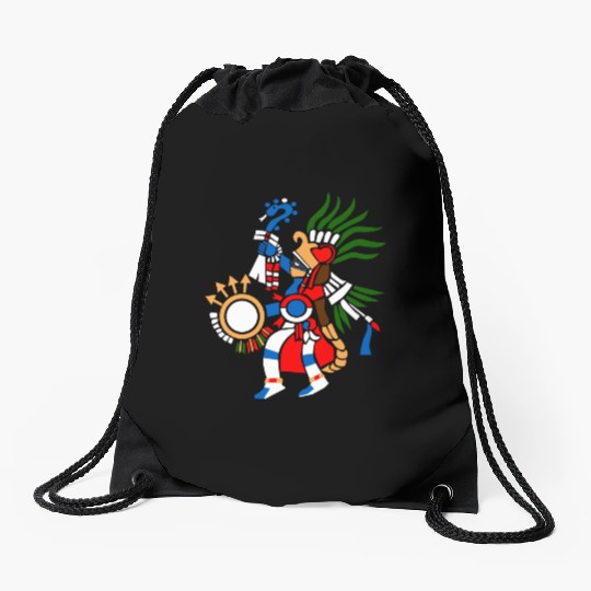 Aztec Symbol Aztec God of War Huitzilopochtli Drawstring Bags