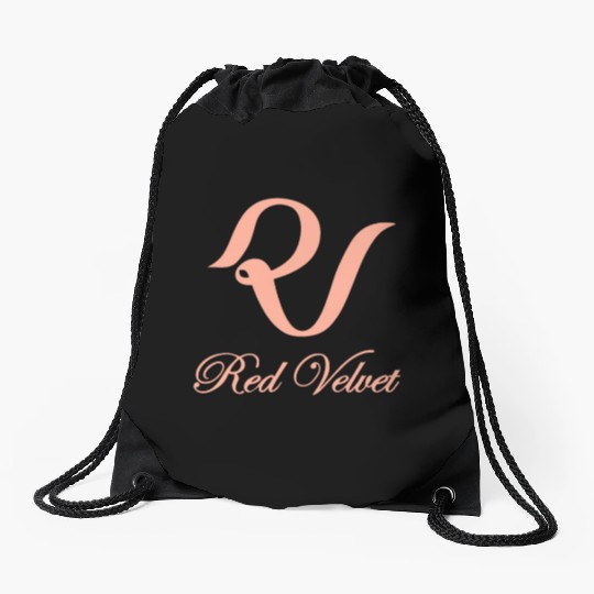 Red velvet kpop group logo design Drawstring Bags