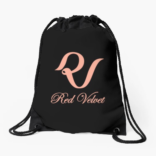 Red velvet kpop group logo design Drawstring Bags