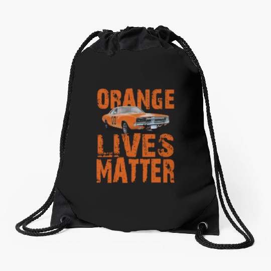 General Lee Dukes Of Hazzard Retro Orange Lives Drawstring Bags
