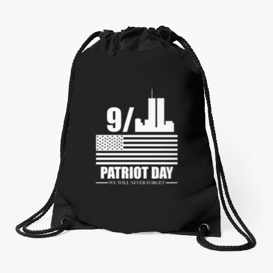 9 11 Patriot Day Drawstring Bags