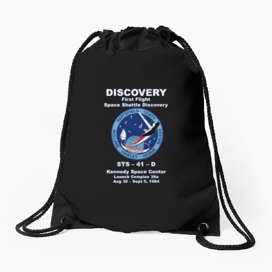 NASA Space Shuttle STS-41-D Vintage Crew Drawstring Bags