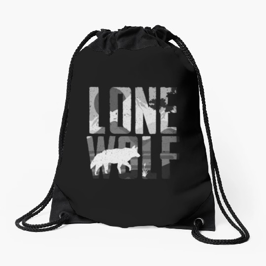 Lone Wolf Gift Drawstring Bags