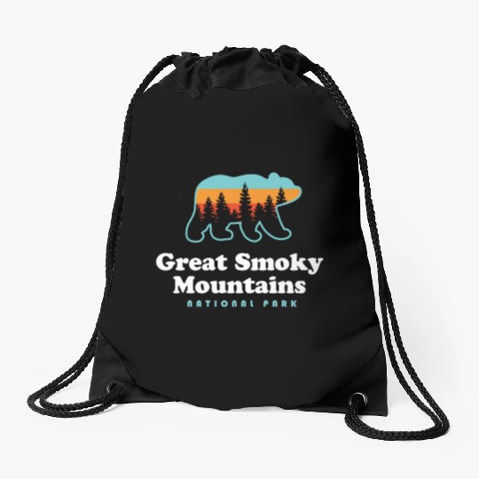 Great Smoky Mountains Drawstring Bags Bear Great Smoky Mount
