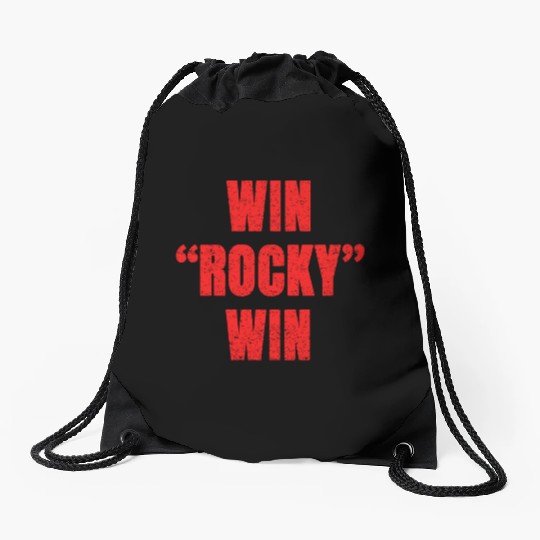 win rocky win Drawstring Bags inspired boxing Drawstring Bags
