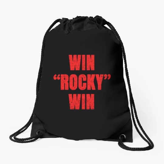 win rocky win Drawstring Bags inspired boxing Drawstring Bags