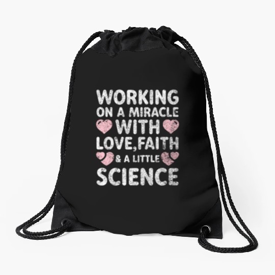 Positive Ivf Support Transfer Day Drawstring Bags Ivf Gift