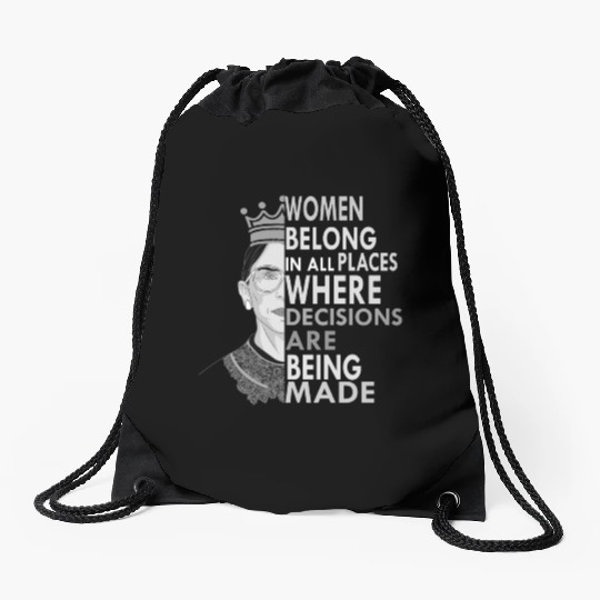 Ruth Bader Ginsburg Drawstring Bags
