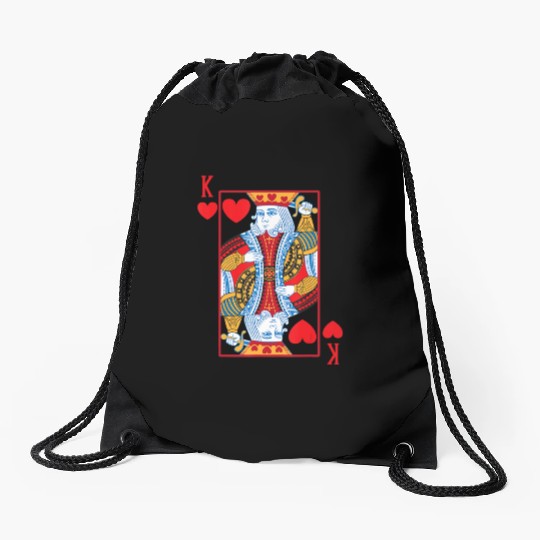 Halloween Playing Card Costume KING OF HEARTS Drawstring Bags