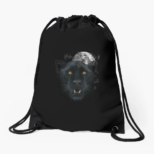 Black Panther Spirit The Face Of Power, Protection Drawstring Bags