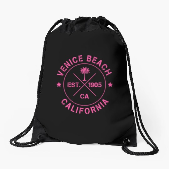 Venice Beach California Los Angeles USA Hollywood Drawstring Bags