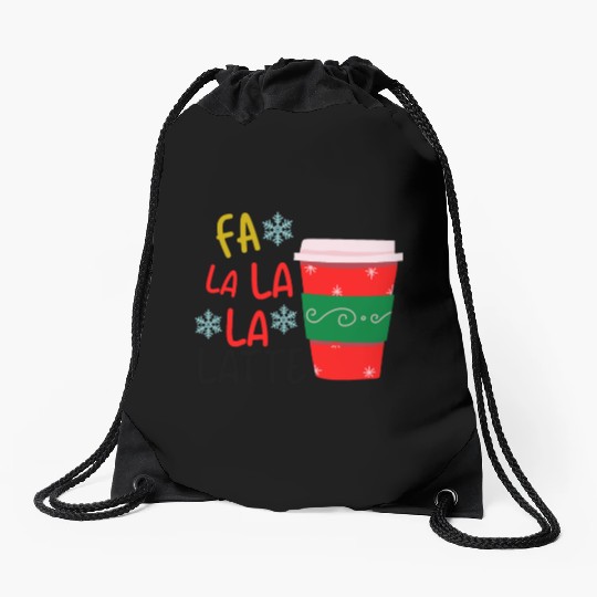 FA La La La Latte Drawstring Bags
