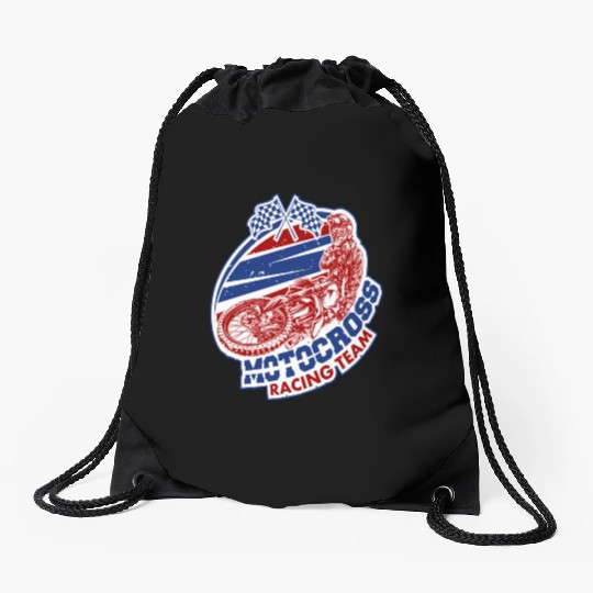 Motocross Racing Team Drawstring Bags