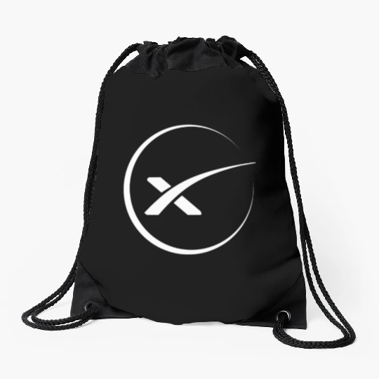 space x spacex elon musk Drawstring Bags