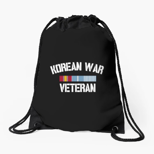 Korean War Veteran Pride Korea Service Ribbon Drawstring Bags
