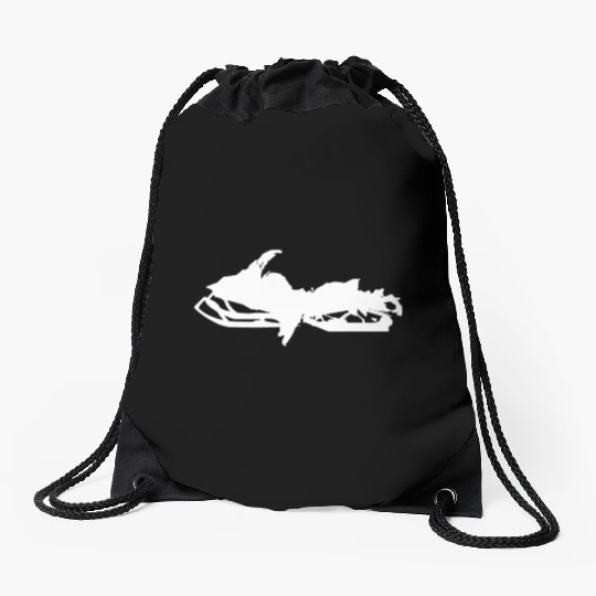 Michigan Snowmobile Upper Peninsula Snowmobiling Drawstring Bags