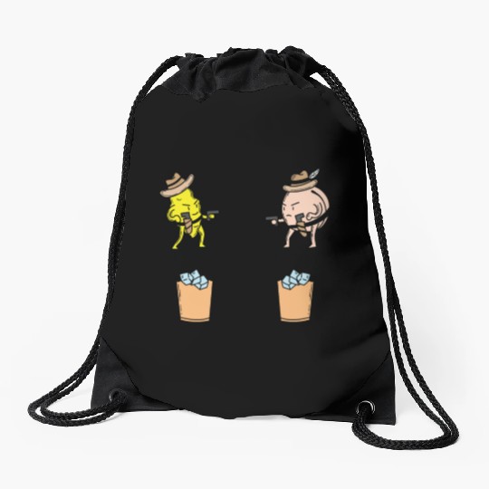 Iced Tea Lemon and Peach in the wild West Drawstring Bags