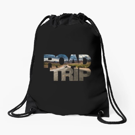 Road Trip Drawstring Bags