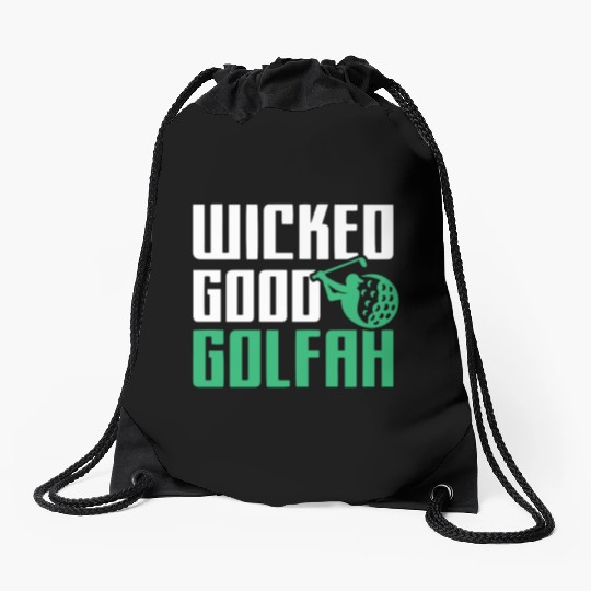Funny New England Accent, Wicked Good Golfer Gift Drawstring Bags