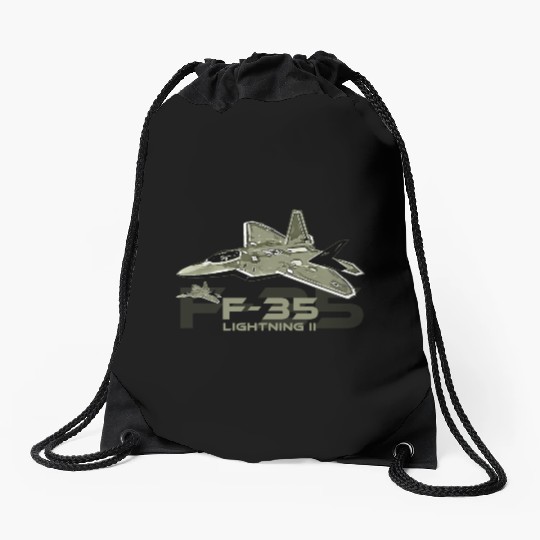 F-35 Lightning fighter jet Drawstring Bags