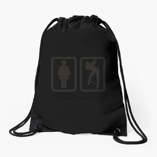 your girlfriend vs my girlfriend funny bdsm Drawstring Bags