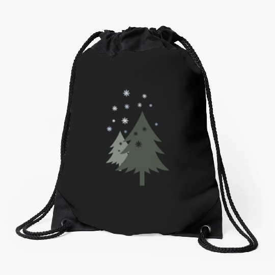 winter wonderland Drawstring Bags