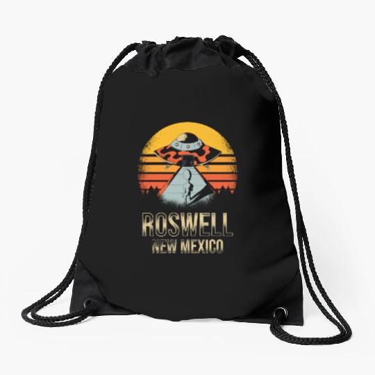 Roswell New Mexico UFO Alien Drawstring Bags