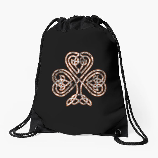 Celtic Knot Trinity Shamrock Irish Heritage Irelan Drawstring Bags