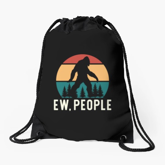 Bigfoot Ew People Sasquatch Gift Drawstring Bags